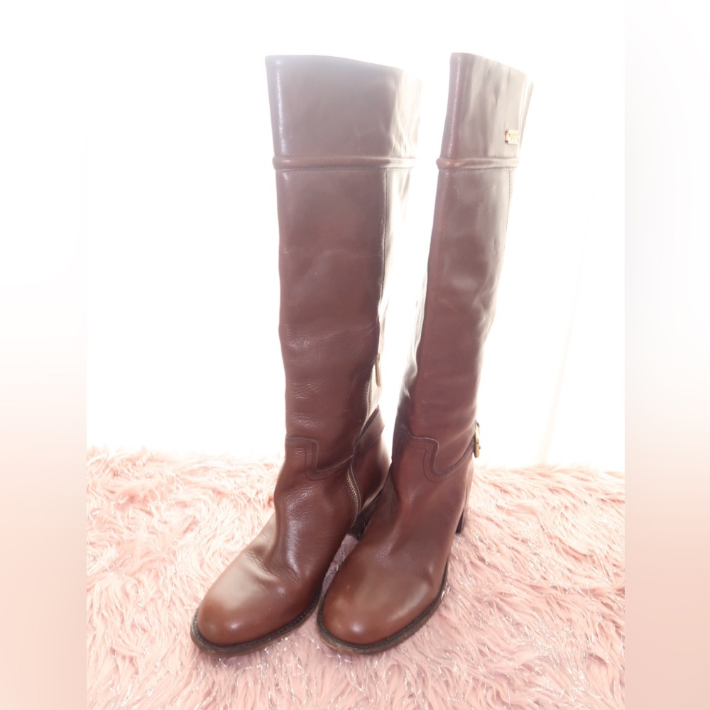 Coach, Brown, Genuine Leather, Riding Boot, size 7.5